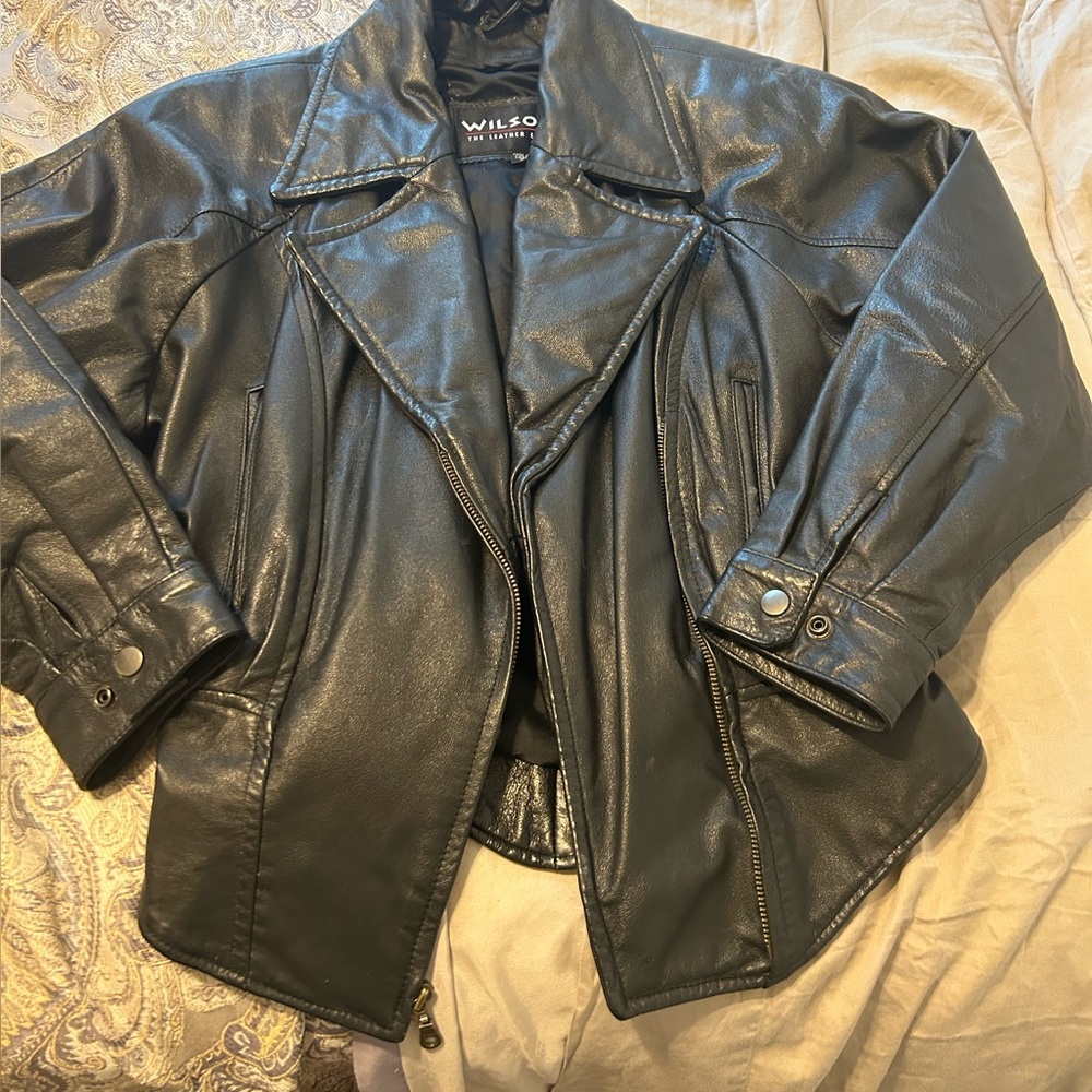 Genuine leather women’s motorcycle jacket